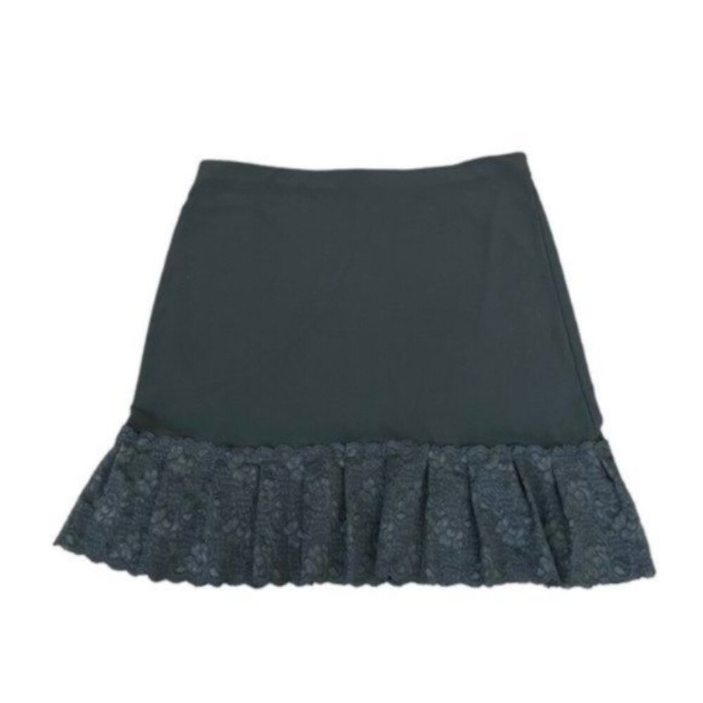 Parallel Women’s Black Mini Skirt With Lace Size M